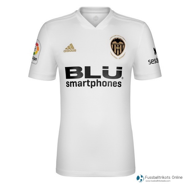 Valencia Trikot Heim 2018-19 Weiß Fussballtrikots Günstig